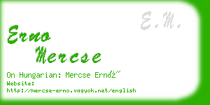 erno mercse business card